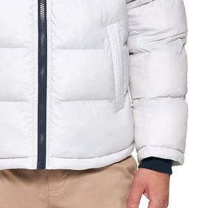 Veste d'hiver extérieure pour hommes personnalisée imperméable et coupe-vent en duvet à bulles avec toile brillante manteaux à bulles chauds et rembourrés - Product Image 6
