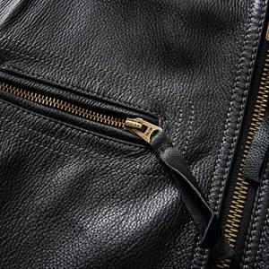 Chaqueta de cuero para hombre de nuevo estilo de alta calidad, ropa de calle, chaqueta cortavientos para motocicleta, chaqueta de cuero de motorista de diseño personalizado - Product Image 3