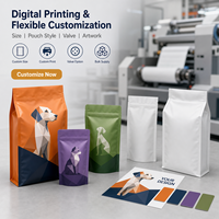 Bolsa Plana Personalizada con Mapa Digital de Senderos Alpinos, para Comida de Gatitos, con Válvula Unidireccional y Cierre Hermético