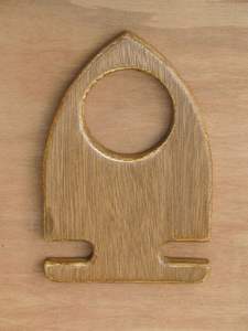 Support de présentation double en corne de buffle, fait main, durable, de qualité supérieure, avec base en bois et bras en fer, imitation antique, finition naturelle, artisanat - Product Image 6