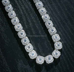 2mm 3mm 4mm 5mm 6,5mm Vvs Lab Cadena de diamantes joyería personalizada 4 puntas juego de mano Gra certificado Moissanite Cadena de tenis - Product Image 4