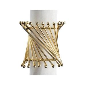 Lot de 2 ronds de serviette différents design ronds de serviette en laiton de qualité supérieure pour les fêtes de mariage - Product Image 6