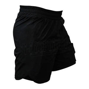 Gran oferta, pantalones cortos con diseño de logotipo personalizado de alta calidad, ropa de boxeo impresa duradera para adultos en MMA y artes marciales - Product Image 1