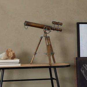 Telescopio náutico de metal y madera de buena calidad, para una vista clara, decoración interior de la Oficina y el hogar, regalo de moda, spyglass 2023 - Product Image 5