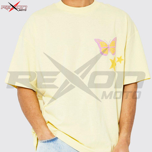 เสื้อยืดโอเวอร์ไซส์ลายผีเสื้อ ผ้าฝ้าย ระบายอากาศ แห้งเร็ว ใส่ได้ทั้งชายหญิง 320 กรัม รับผลิตตามขนาด บริการ OEM - Product Image 4