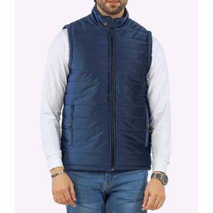 Gilet matelassé imperméable à l'eau pour hommes, vestes sans manches brodées vintage, doudoune pour l'hiver, style de la rue, fermeture à glissière vers le haut, vente en gros, 2024 - Product Image 5