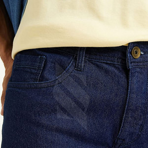 Pantalon droit professionnel de style de rue sur mesure pour hommes, taille haute, conception de logo 100% coton, Service OEM à bas prix à vendre - Product Image 5