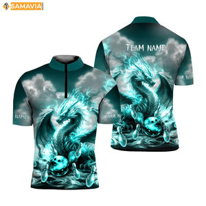 Uniformes d'équipe de bowling par SAMAVIA Chemises légères évacuant l'humidité pour clubs USA avec logo personnalisé - Product Image 4