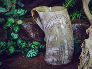 Chopes à bière en corne écologiques artisanales pour les fêtes - Style classique, lavables au lave-vaisselle par SANIYA HANDICRAFT - Product Image 2