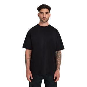 Mens Noir Oversized T-Shirt 100% Cotton 190 GSM Eco-Friendly Custom Brand Streetwear Staple Tee Printed Front Back Logo Drop - Product Image 2
