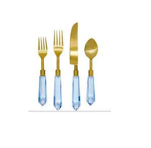 Juego de Cubiertos de Resina Acrílica con Mango para Fiestas, Eventos, Cenas, Juego de Cucharas, Cubiertos de Restaurante - Product Image 1