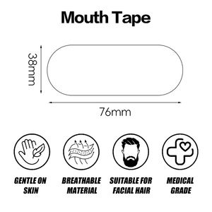 Bandes d'emballage de couleur de motif personnalisé Bande buccale médicale hypoallergénique Certification CE Matériau PE pour dormir et ronfler - Product Image 2