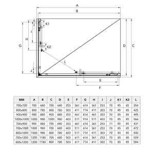Box Doccia Rettangolare Genoa 70x120mm con Vetro Trasparente da 6mm per Bagni Moderni - Product Image 5