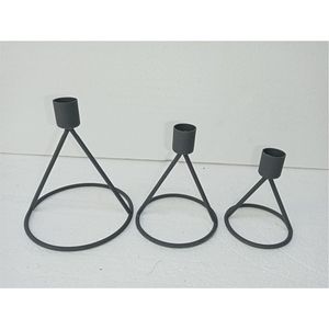 Factory Direct Modern Iron Candle Holder | Matte <b>Black</b> Powder Coated Metal <b>Candelabra</b> Decorative Candle Stand for Hotel & Events - Product Image 4