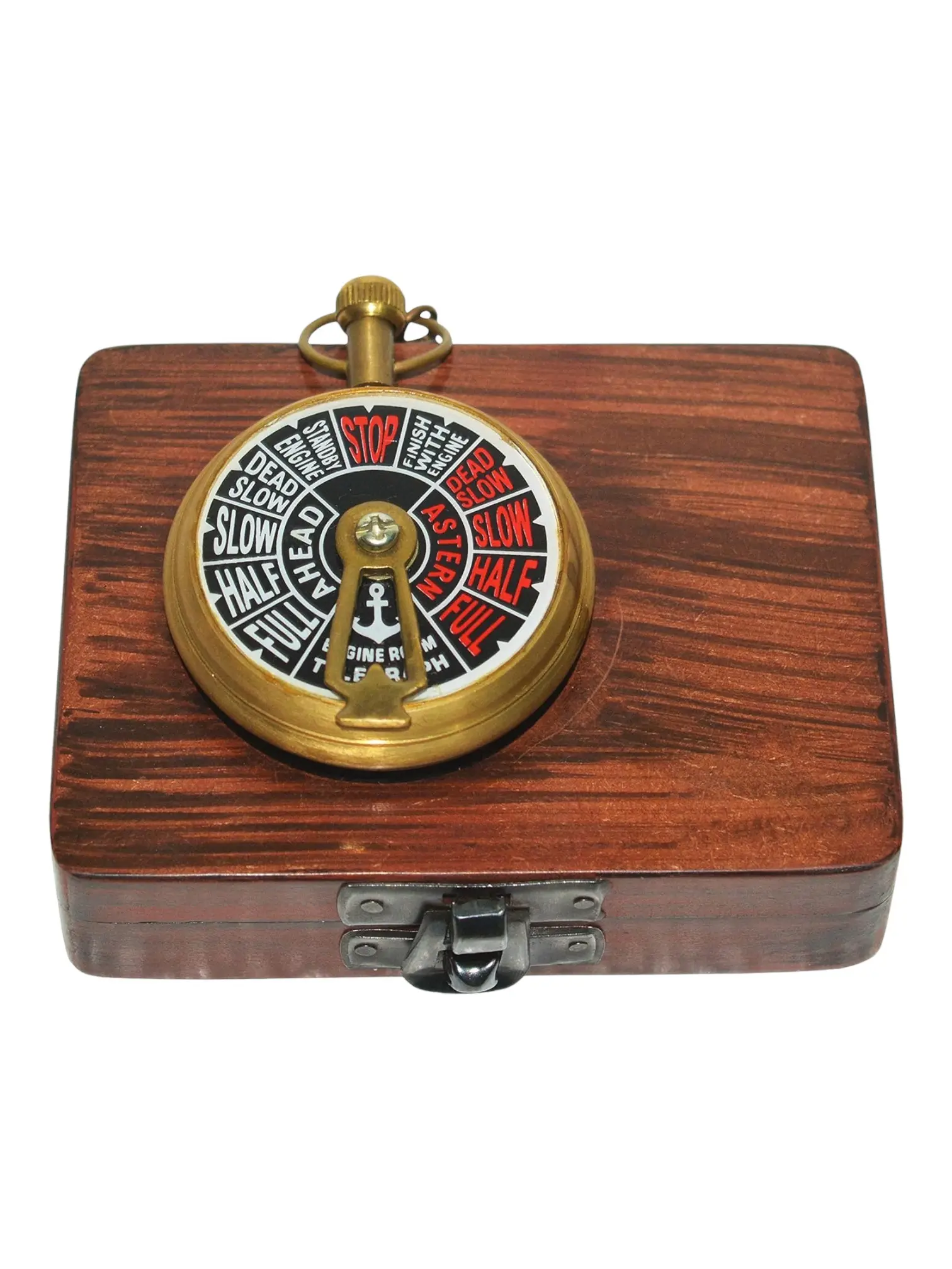 שעון טלגרף וינטג 'ים פליז שעון כיס פליז תיבת ספינה שרשרת זהב ספינה ספינה שעון כיס קטן מ הודו