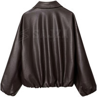 Blouson Bomber en Cuir de Qualité Supérieure pour Femme, Vêtement d'Extérieur Tricoté Respirant pour l'Hiver, Idéal pour les Fêtes, les Tenues Décontractées et les Activités de Plein Air