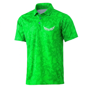 Men's <b>Blue</b> Camouflage <b>Polo</b> <b>Shirt</b> Short Sleeve Quick Dry Knitted Polyester Casual With Front Logo Print - Product Image 6