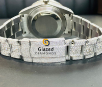 Montre-bracelet mécanique Hip Hop unique et nouvelle avec cadran en verre analogique, diamants ronds brillants en acier inoxydable