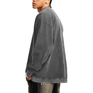 Sudadera Casual de Diseño Personalizado para Hombre, Lavado Ácido, Mezcla de Algodón y Felpa, Estilo Holgado, Hombros Caídos, OEM, Marca Privada - Product Image 3