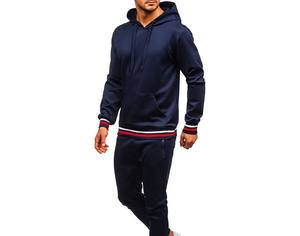 Ropa deportiva para hombre, chándales con capucha y cremallera para hombre, ropa al por mayor, chándal nuevo de alta calidad, trajes sólidos para hombre, conjunto de chándal cálido de lana - Product Image 2
