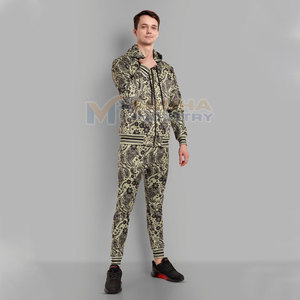 Ensemble de survêtement pour homme avec sweat à capuche et pantalon de jogging extensible pour l'exercice, ensemble de survêtement d'entraînement pour homme - Product Image 4