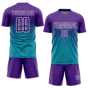 Venta Directa de Fábrica, Uniformes de Fútbol Unisex Transpirables 100% Poliéster, para Logotipo y Colores Personalizados, Uniforme de Fútbol con Cuello en V - Product Image 1