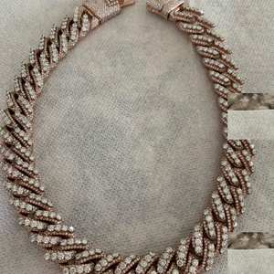 Collier tennis en moissanite, chaîne tennis en moissanite, chaîne tennis en diamant jaune, collier en diamant jaune moissanite, chaîne glacée - Product Image 2