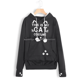 เสื้อฮู้ดดี้ผ้าฝ้ายโอเวอร์ไซส์สำหรับผู้หญิงเสื้อผ้าฤดูหนาวแบบสวมหัวพิมพ์โลโก้ด้านหน้าแบบหรูหราออกแบบได้ตามต้องการ - Product Image 4