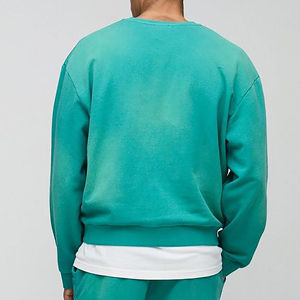 OEM/ODM pesado de gran tamaño Sun fade Wash Pullover sudadera 450 GSM Terry algodón personalizado desgastado lavado sudadera - Product Image 5