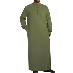 Jubbah pour hommes tendance sur mesure, robe islamique modeste pour l'Aïd et la mosquée, vêtements musulmans traditionnels, vente en gros de thobes pour hommes - Product Image 5