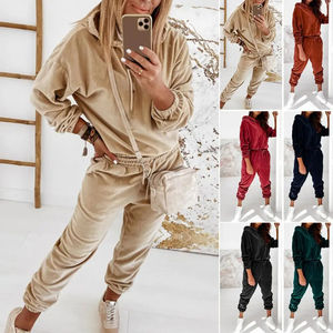 Chándales de invierno de secado rápido de manga larga para mujer Patrón sólido Ropa de fitness ecológica - Product Image 5