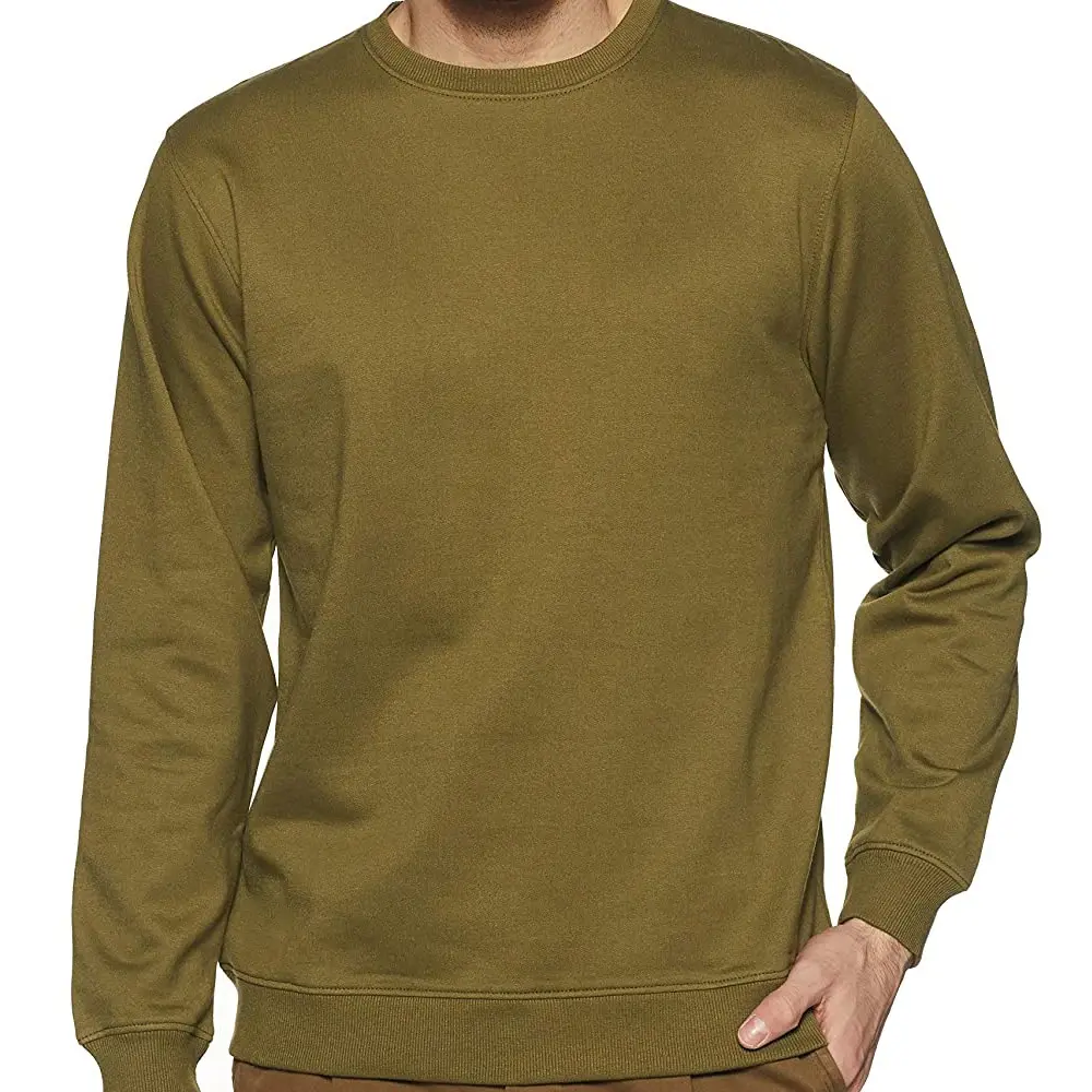 Comfortable Men Cotton Blank Unbranded Sweatshirt OEM Custom Logo Crew Neck Men's Sweatshirt Light Weight