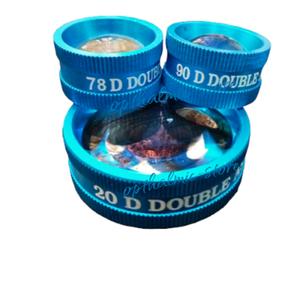 Lente asférica doble azul personalizable SS en caja de plástico 20D 90D y 78D Soporte de fabricación Suministros de laboratorio OEM - Product Image 6
