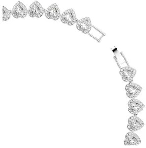 Luxury <b>Heart</b> <b>Necklace</b> Pave Halo Lab Grown Crystals <b>Silver</b> Jewelry Elegant Design Bulk Wholesale Supplier - Product Image 6