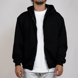 Sweat à capuche d'hiver personnalisé haut de gamme pour homme, coupe oversize, effet vieilli délavé à l'acide, brodé, en tissu épais, style streetwear, avec poche - Product Image 6