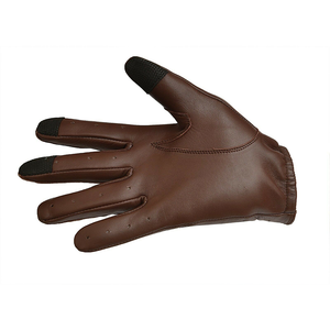 Guantes de conducción de cuero transpirables de medio Dedo de cuero de verano para hombre ajustables y duraderos de alta calidad - Product Image 5