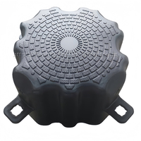 Dock flottant modulaire en HDPE de 50x50x50 cm avec charnière pour la protection des bateaux