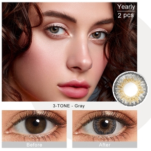 Livraison Gratuite Lentilles de Contact Freshgo 3 Tons Lentilles de Contact Colorées Vente en Gros Lentilles de Contact pour les Yeux <span class=keywords><strong>Lensa</strong></span> Kontak Lentilles Colorées pour les Yeux - Product Image 5