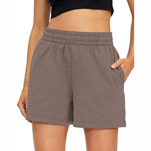 Shorts de sport en polyester French Terry respirants, coupe-vent et à séchage rapide pour femmes, personnalisables OEM, haute qualité - Product Image 5