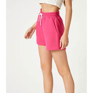 Short d'été unisexe léger en coton éponge français pour femme fabriqué sur mesure avec ceinture élastique caractéristique respirante - Product Image 5