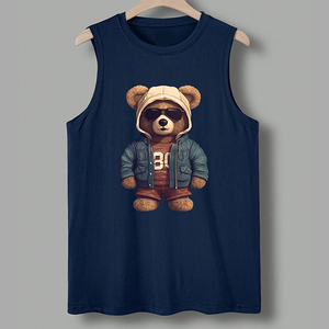 Wholesale Custom logo Cotton Running Singlet <b>Muscle</b> Athletic Shirts Sleeveless Fitness Wear Workout <b>Men</b> Gym Tank <b>Top</b> for <b>Men</b> - Product Image 1