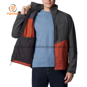 Vente en gros de vestes softshell au design unique pour hommes, avec fermeture éclair, 100% polyester, tissu enduit pour l'hiver, personnalisé, OEM - Product Image 3