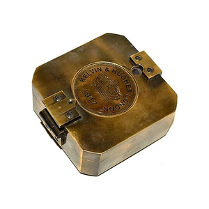 Boussole en laiton de taille et de forme personnalisées Nouvelle boussole Kalvin Brunton en laiton avec finition antique - Product Image 1