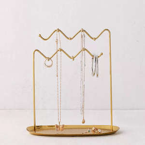 Très Durable Qualité En Laiton Doré En Métal Bijoux Présentoir Conception De Branche D'arbre Avec Base Bijoutier Stand Pour Filles Femmes - Product Image 2