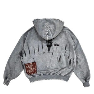 Sudadera con Capucha Oversize para Hombre, Nueva Tendencia Invierno 2026, Bordada y Estampada, Color Personalizado, Hombro Caído, con Parches - Product Image 2