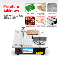 Gergaji meja Mini multifungsi gergaji kayu DIY Model hobi kerajinan alat pemoles pemotongan 775 Motor 80mm pisau bundar R3