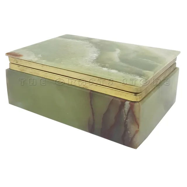 Hot Sale Trinket Box Marble & Onyx Natural Stone Trinket Box For Wedding Gift and Home Decor