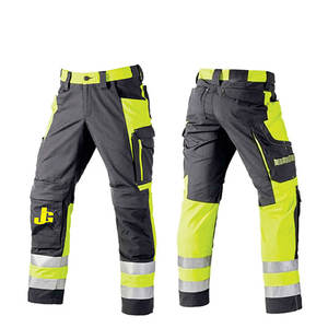 กางเกงเซฟตี้ผ้าคอตตอนระบายอากาศทนไฟเชื่อมไฟฟ้ามองเห็นได้ชัดเจนปรับแต่งได้ - Product Image 1