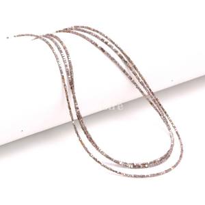 ลูกปัดเพชรแชมเปญธรรมชาติ 100% ยี่ห้อ Lustre LD สำหรับทำเครื่องประดับ ความยาว 38 ซม. รูปทรงลูกบาศก์ ได้รับการรับรองจากผู้ที่สาม แหล่งกำเนิดราชสถาน - Product Image 5