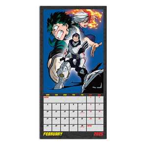 ปฏิทินตั้งโต๊ะ My Hero Academia ปี 2025 สำหรับใช้ในสำนักงาน วัสดุทำจากกระดาษ พร้อมนาฬิกาและคุณสมบัติโปรโมชั่น - Product Image 1